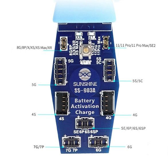 Активатор акумуляторів / швидке заряджання Sunshine SS-903A для iPhone 4G - 11 Pro Max