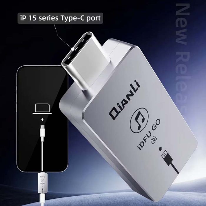Адаптер QianLi iDFU GO 3 для автовключения режима DFU в iPhone 15 series, iPad, Type-C