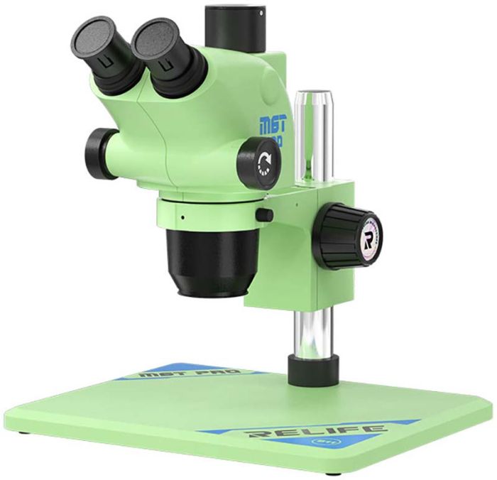 Мікроскоп тринокулярний Relife RL-M6T Pro-B11 / 6.5X-65X / CTV 0,5X / підсвітка / Зелений