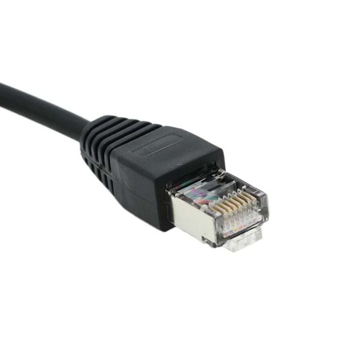 Подовжувач мережевого кабелю RJ45 Ethernet (тато-мама) екранований Чорний 5м