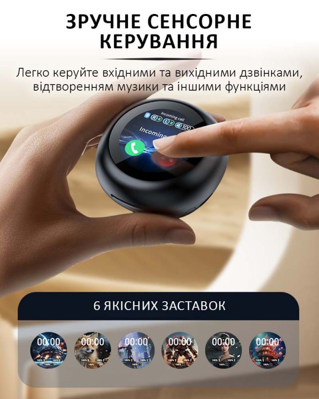 Навушники бездротові LX-30 TWS Earbuds з LED дисплеєм, Bluetooth 5.4, ANC + ENC, 300mAh Black