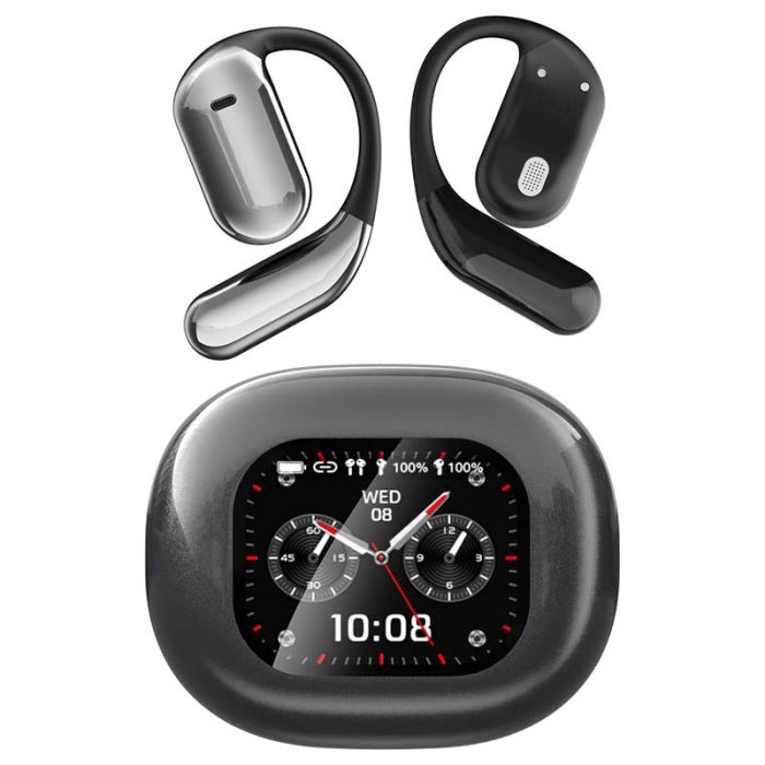 Навушники бездротові Q16 Pro TWS Earbuds з LED дисплеєм, Bluetooth 5.4, ENC, 500mAh Black
