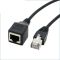 Подовжувач мережевого кабелю RJ45 Ethernet (тато-мама) екранований Чорний 1м