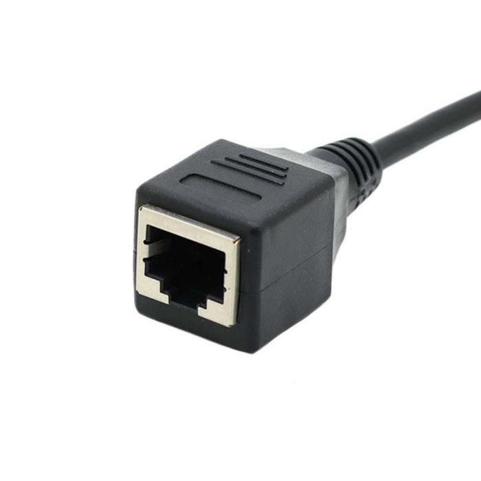Подовжувач мережевого кабелю RJ45 Ethernet (тато-мама) екранований Чорний 1м