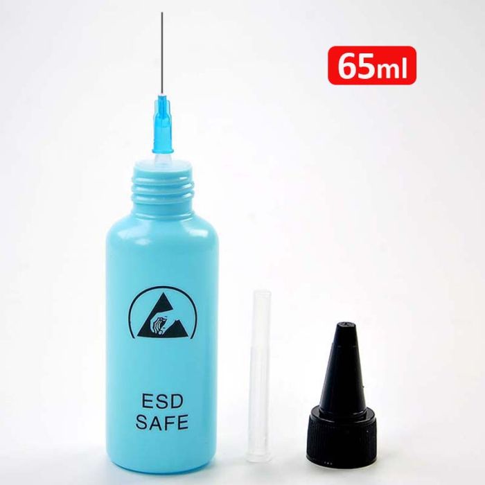 Емкость для флюса и жидкостей TELIJIA TE-P4 ESD Save с дозатором 65 ml Blue