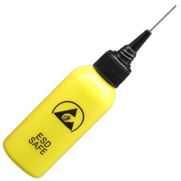 Емкость для флюса и жидкостей TELIJIA TE-P4 ESD Save с дозатором 65 ml Yellow