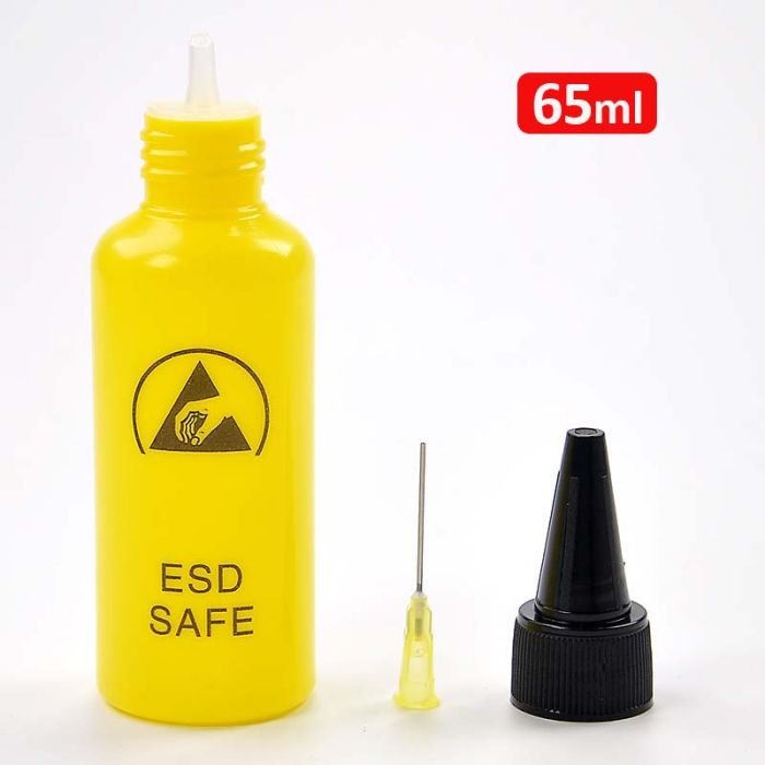 Емкость для флюса и жидкостей TELIJIA TE-P4 ESD Save с дозатором 65 ml Yellow