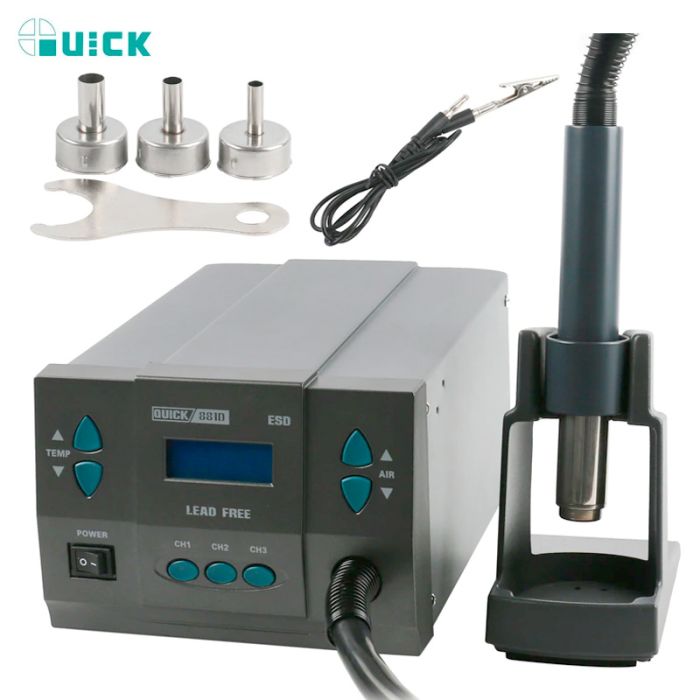 Термовоздушная паяльная станция QUICK 881D фен / 1300 Вт / 100-500°С / 120 л/мин