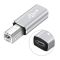 Переходник адаптер USB Type-C на USB-B 2.0 для принтера, сканера, синтезатора / серый