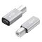 Переходник адаптер USB Type-C на USB-B 2.0 для принтера, сканера, синтезатора / серый