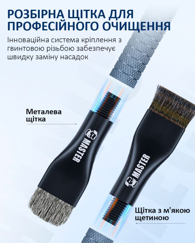 Щетка двухсторонняя Mechanic / антистатическая / металлическая / для ремонта плат