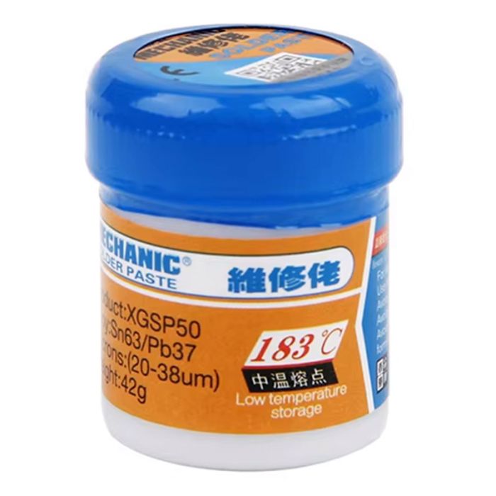 Паяльна паста BGA Mechanic XGSP50 / Sn 63%, Pb 37% / 183°C / 42 г