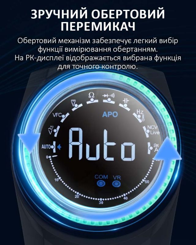 Мультиметр цифровий Sunshine DT-24R / АВТО режим / NCV / Hold / струм до 20A