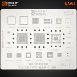 Трафарет BGA Amaoe UAV:1 для дронов AR9342, LCMX02, S1, LC1860C, MA2100A, H3, H6, LF-2100E, LC1160 (0.12mm)