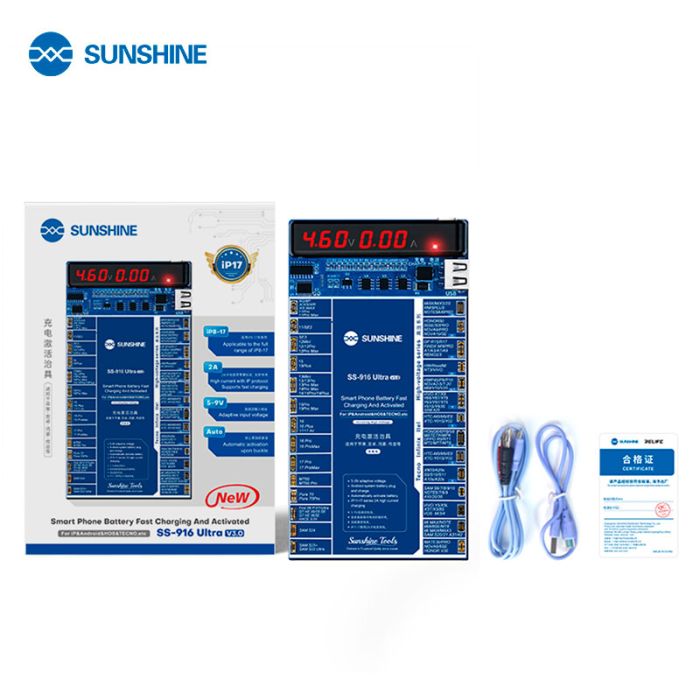 Активатор акумуляторів Sunshine SS-916 Ultra v3.0 для iPhone 8 - 17 Pro Max / Samsung / Huawei / Xiaomi