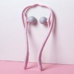 Масажер ручний роликовий Swan 500 для шиї, спини, тіла  Pink