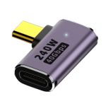 Переходник Type-C на Type-C OTG адаптер (папа-мама) USB 4.0, 40 Гб/с, 240Вт, 8K, угловой Тип 1