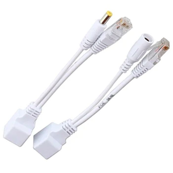 POE инжектор пассивный (пара) 802.3at (30Вт) с портами Ethernet 10/100Mbps, white, OEM