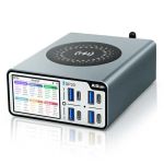 Зарядная станция AiXun DP20 / 8 USB / быстрая зарядка QC4.0 PD3.0 + беспроводная / 8А / 200Вт