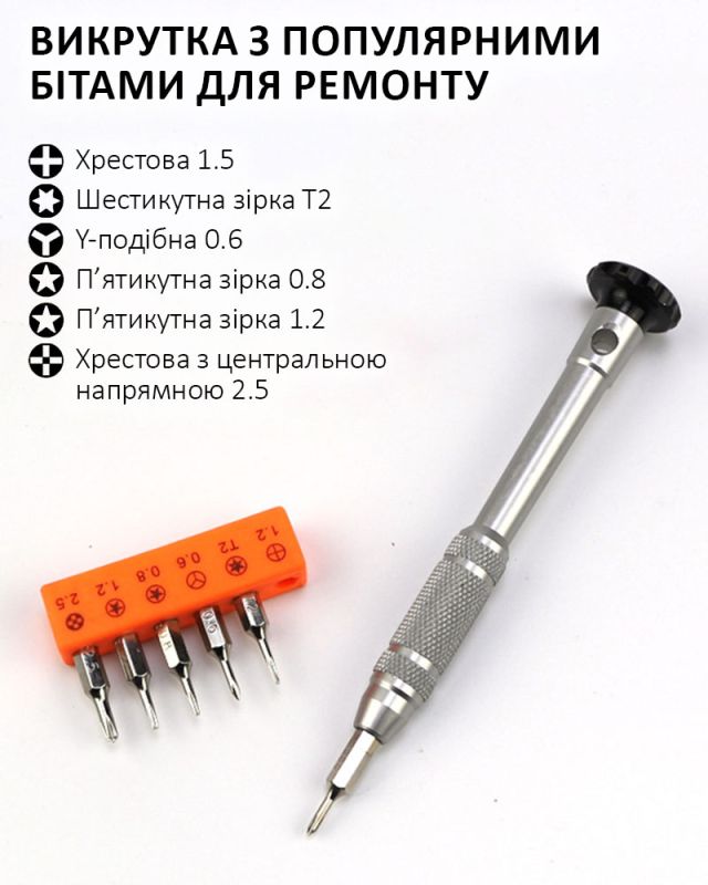Набір інструментів SEHNGWEI SW-010 для ремонту смартфона, бокс для зберігання, 295x235мм