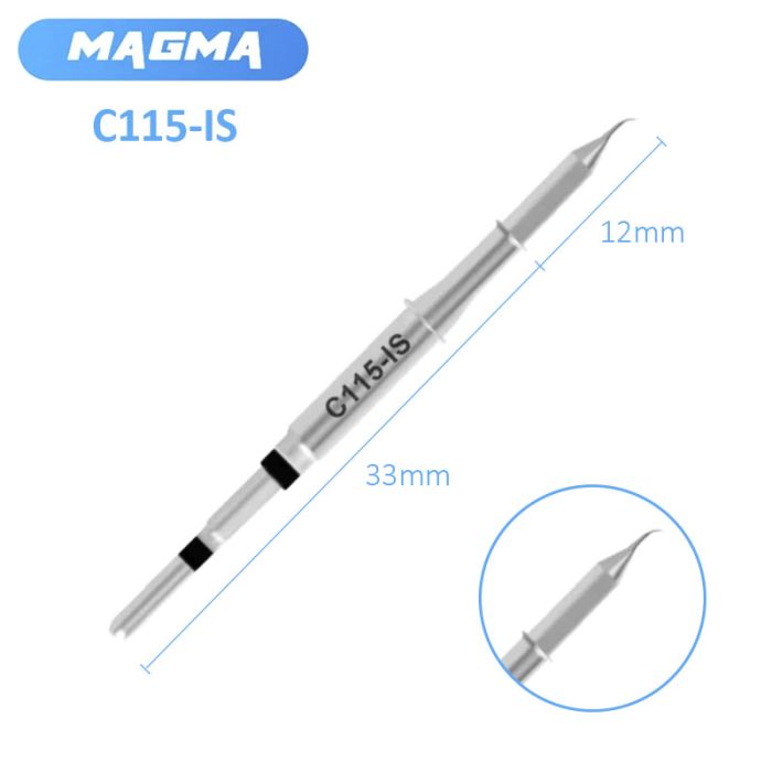 Жало, наконечник Magma C115-IS / изогнутый конус / для паяльника / паяльных станций