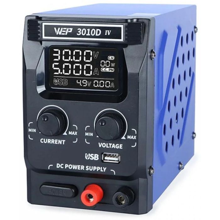 Блок питания WEP 3010D-IV / 30V 10A / импульсный / с цифровой индикацией (V/A/W) / Quick Charge 3.0