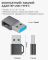 Переходник USB 3.1 на Type-C / OTG адаптер (папа-мама) / PD, 10 Гб/с / Серый