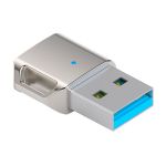 Переходник USB 3.1 на Type-C / OTG адаптер (папа-мама) / PD, 10 Гб/с / Серебристый