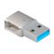 Переходник USB 3.1 на Type-C / OTG адаптер (папа-мама) / PD, 10 Гб/с / Серебристый