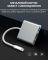 Перехідник OTG адаптер 3 в 1 / Type-C на HDMI + USB 3.0 + Type-C / PD 100 Вт / Білий