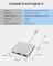 Перехідник OTG адаптер 3 в 1 / Type-C на HDMI + USB 3.0 + Type-C / PD 100 Вт / Білий