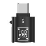 Переходник Type-C на USB 3.0 / OTG адаптер (папа-мама) Черный