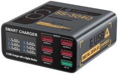 Быстрое зарядное устройство Sunshine SS-304Q 3.5A / 5xUSB / 1xUSB QC3.0 / 40W Black