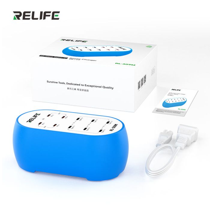 Зарядное устройство RELIFE RL-309M / 10 USB Type-C / Power Delivery / 72W Max
