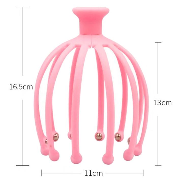 Масажер ручний для голови восьминіг Pink
