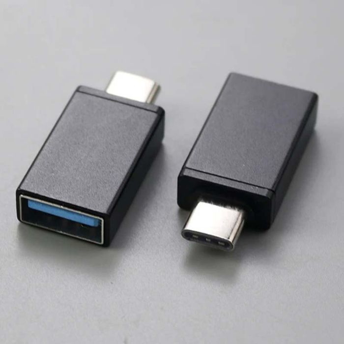 OTG перехідник USB Type-C - USB 3.0 адаптер Чорний