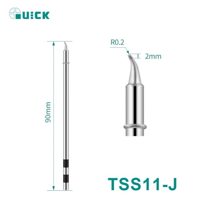 Жало наконечник QUICK TSS11-J для паяльной станции TS11 / изогнутый конус