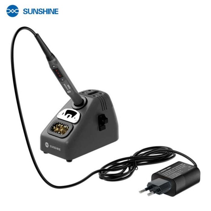 Паяльник SUNSHINE S245 портативний / цифрове регулювання / підставка / 100-450 ° C / 110 Вт