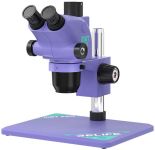 Микроскоп тринокулярный Relife RL-M6T Pro-B11 / 6.5X-65X / CTV 0,5X / подсветка / Фиолетовый