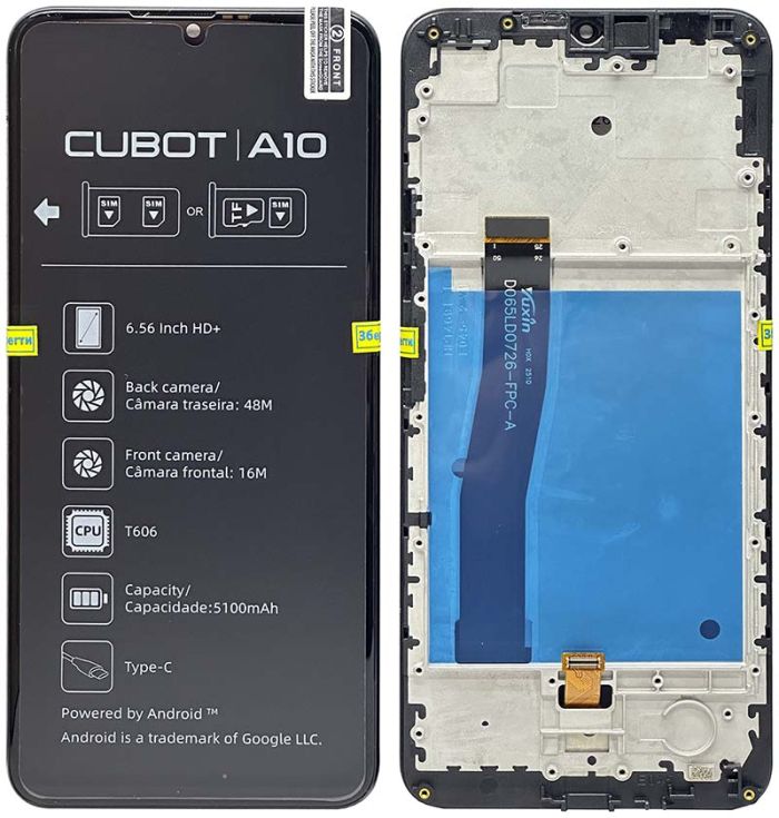 Дисплей + сенсор з рамкою Cubot A10 Black - p/n: QCG65HD1152_A1-02