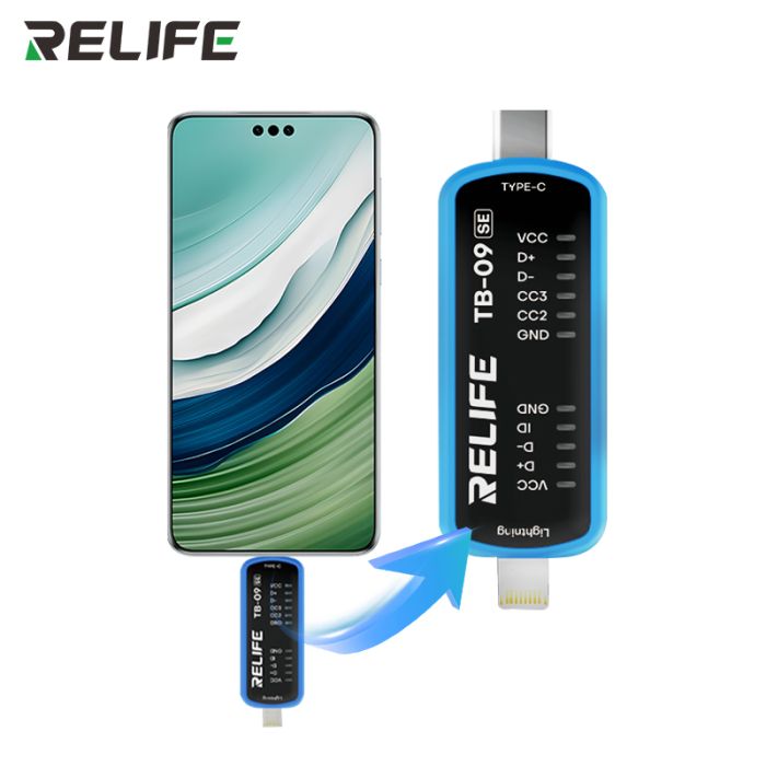 Тестер роз'єму зарядки RELIFE TB-09 SE / Lightning + Type-C / для смартфонів iPhone і Android
