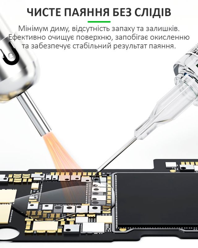 Флюс-паста RELIFE HW11 / безсвинцева, без галогенів / у шприці з дозатором / 10CC