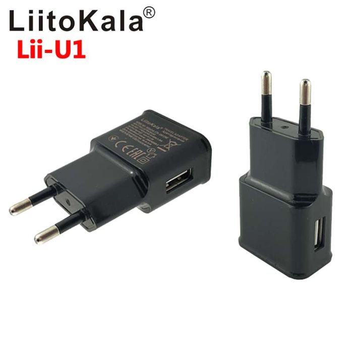 Сетевое зарядное устройство LiitoKala Lii-U1 / 1xUSB / 5V 2A / 10W Black