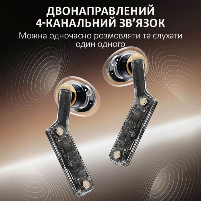 Наушники переводчик Timekettle W4, AI двусторонний синхронный перевод, 52 языка, офлайн, онлайн Gold