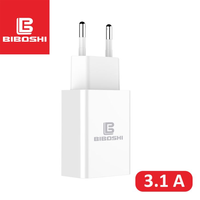 Мережевий зарядний пристрій Biboshi C11 1 USB 3.1A white
