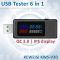 USB тестер струму напруги ємності KEWEISI KWS-V30 QC3.0 / 4-30V / 195W / 6.5A Black