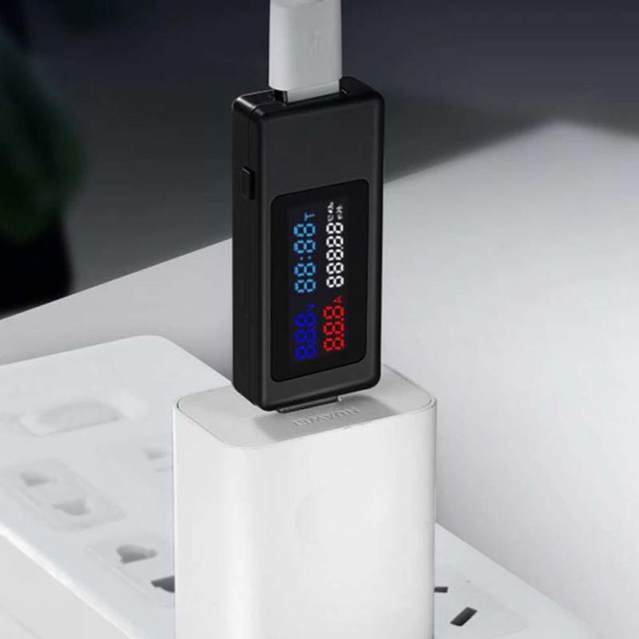 USB тестер тока напряжения емкости KEWEISI KWS-V30 QC3.0 / 4-30V / 195W / 6.5A Black
