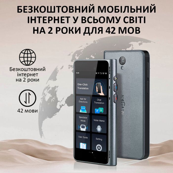 Голосовой переводчик Timekettle NEW T1 / AI двусторонний перевод, 42 языка онлайн, 31+ офлайн