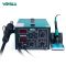 Паяльна станція 2 в 1 YIHUA 852D+SE pump / термофен + паяльник / компресор / 4 насадки / 650 Вт