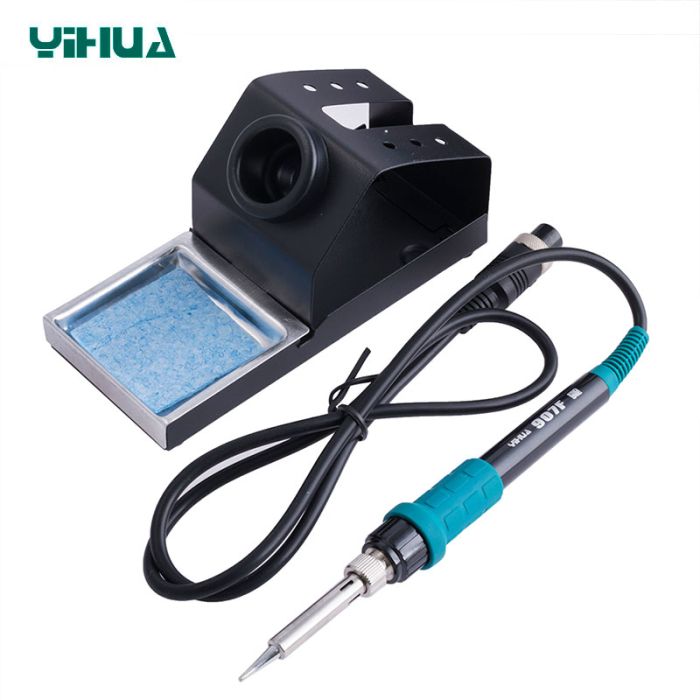 Паяльна станція 2 в 1 YIHUA 852D+SE pump / термофен + паяльник / компресор / 4 насадки / 650 Вт